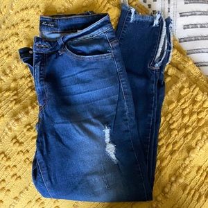 KanCan Distressed Ankle Jeans